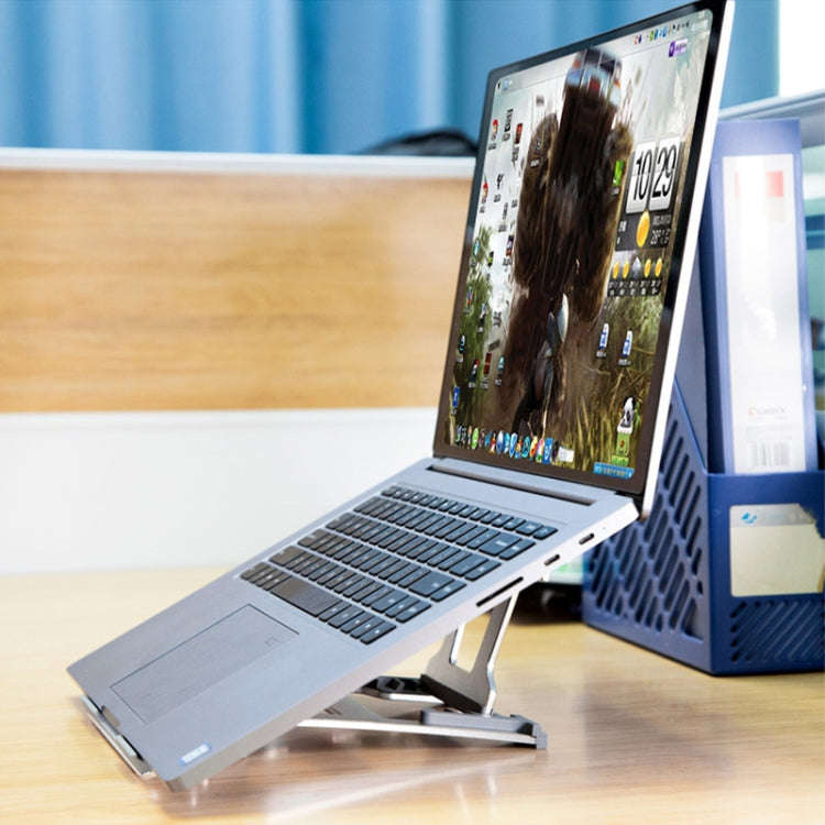 Aluminum Alloy Cooling Holder Desktop Portable Simple Laptop Bracket, Six-stage Support, Size: 21...