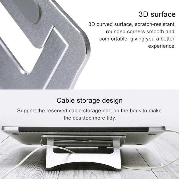 Aluminum Alloy Cooling Holder Desktop Portable Simple Laptop Bracket, Two-stage Support, Size: 21...