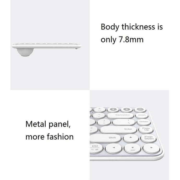 Original Xiaomi Youpin MIIIW 85 Keys 2.4GHz Mini Bluetooth Dual-Mode Wireless Keyboard(White)