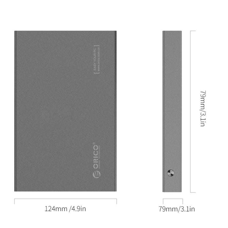ORICO 2518S3 USB3.0 External Hard Disk Box Storage Case for 7mm & 9.5mm 2.5 inch SATA HDD / SSD (...