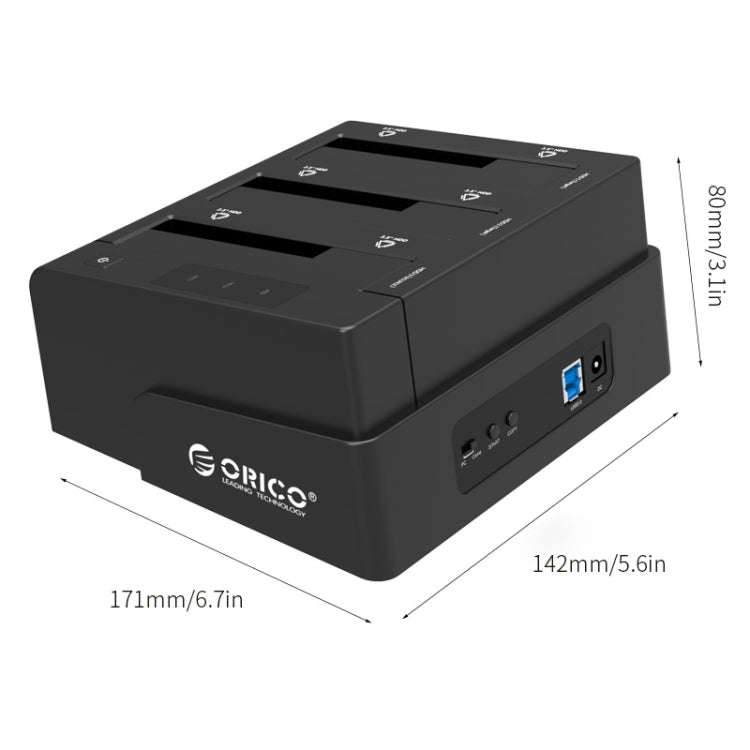 ORICO 6638US3-C 3-bay USB 3.0 Type-B to SATA External Hard Disk Box Storage Case Hard Disk Dockin...