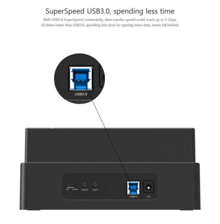 ORICO 6638US3-C 3-bay USB 3.0 Type-B to SATA External Hard Disk Box Storage Case Hard Disk Dockin...