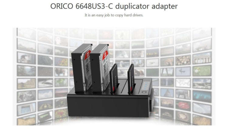 ORICO 6648US3-C-V1 4-bay USB 3.0 Type-B to SATA External Hard Disk Box Storage Case Hard Disk Doc...