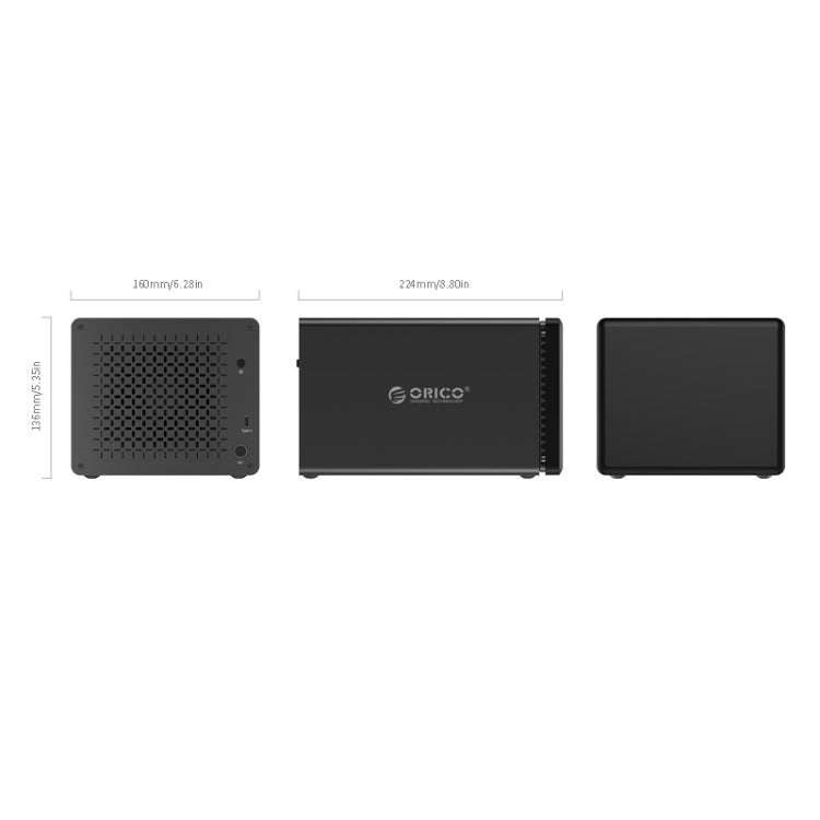 ORICO NS500-C3 5-bay USB-C / Type-C 3.1 to SATA External Hard Disk Box Storage Case Hard Drive Do...