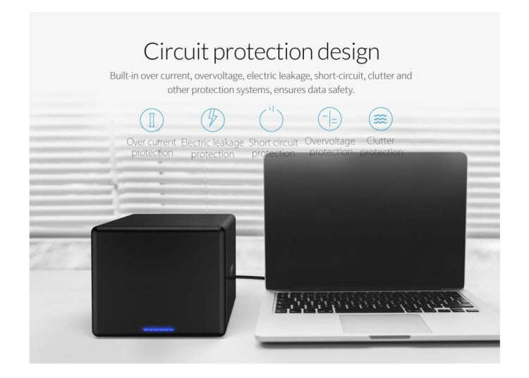 ORICO NS500-RC3 5-bay USB-C / Type-C 3.1 to SATA External Hard Disk Box Storage Case Hard Drive D...