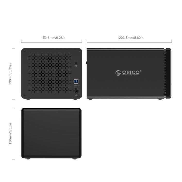 ORICO NS500-RU3 5-bay USB 3.0 Type-B to SATA External Hard Disk Box Storage Case Hard Drive Dock ...