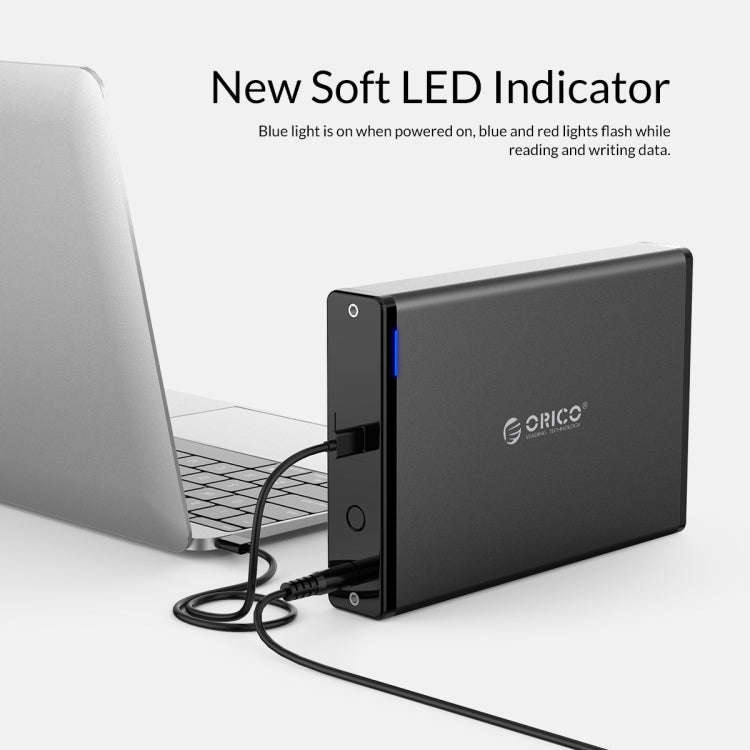 ORICO 7688C3 8TB 3.5 inch USB-C / Type-C Mobile HDD Enclosure with Detachable Base, Cable Length: 1m
