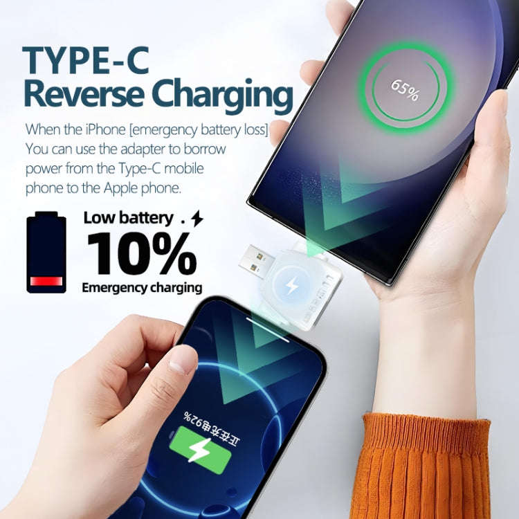 7 in 1 Card Reader USB + Type-C + 8 Pin + TF Card + SD Card + Earphone Adapter (Black)