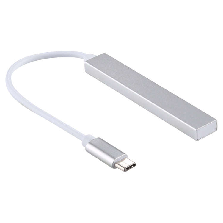 T-818 TF + 3 x USB 3.0 to USB-C / Type-C HUB Adapter (Silver)
