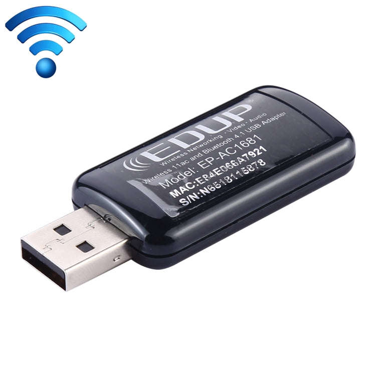 EDUP EP-AC1681 2 in 1 AC1200Mbps 2.4GHz & 5.8GHz Dual Band USB WiFi Adapter External Network Card...