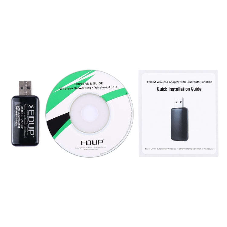EDUP EP-AC1681 2 in 1 AC1200Mbps 2.4GHz & 5.8GHz Dual Band USB WiFi Adapter External Network Card...