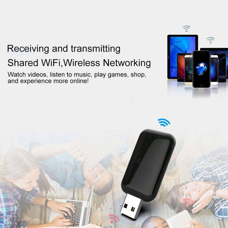 EDUP EP-AC1681 2 in 1 AC1200Mbps 2.4GHz & 5.8GHz Dual Band USB WiFi Adapter External Network Card...