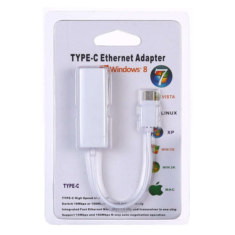 KY-RTL8152B USB-C / Type-C 10 / 100 Mbps Ethernet Adapter Network Card