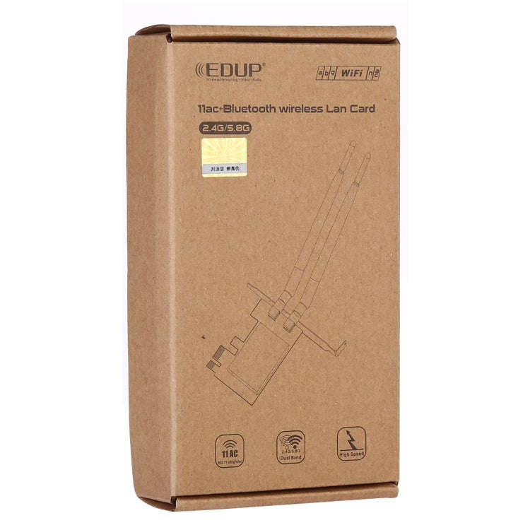 EDUP EP-9620 2 in 1 AC1200Mbps 2.4GHz & 5.8GHz Dual Band PCI-E 2 Antenna WiFi Adapter External Ne...