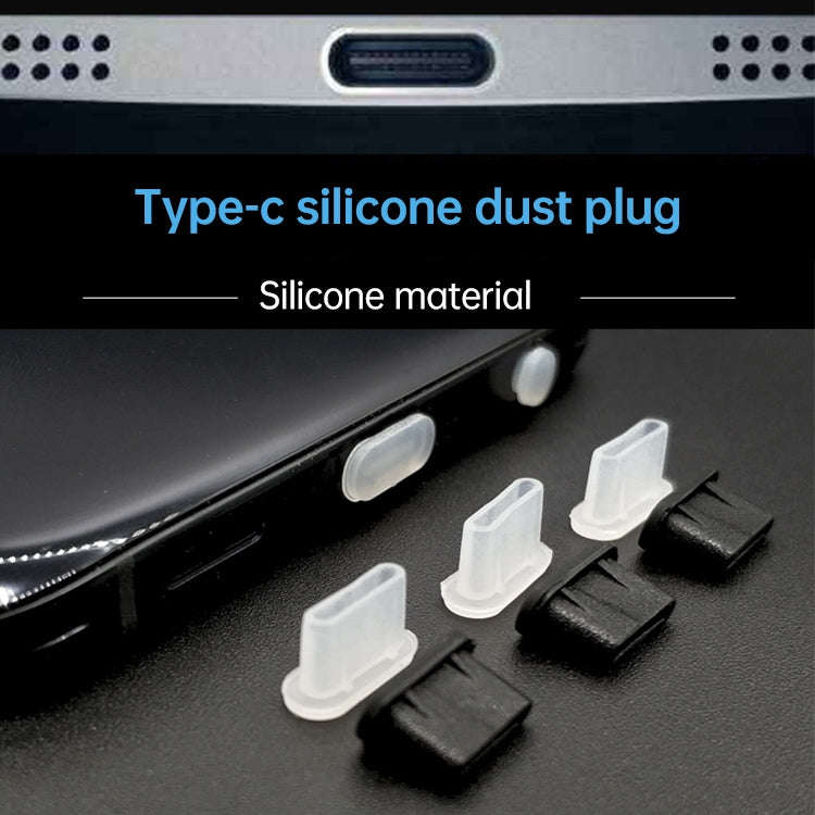 20 PCS Silicone Anti-Dust Plugs for USB-C / Type-C Port(Black)