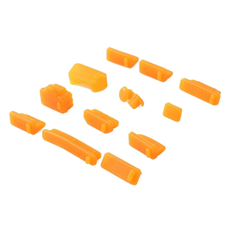 13 in 1 Universal Silicone Anti-Dust Plugs for Laptop(Orange)
