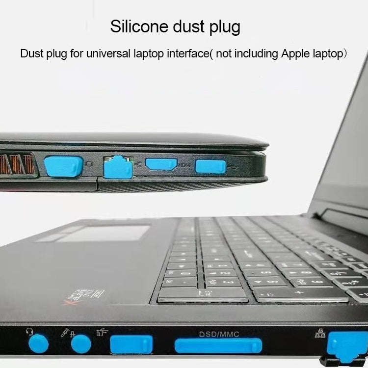 13 in 1 Universal Silicone Anti-Dust Plugs for Laptop(Purple)