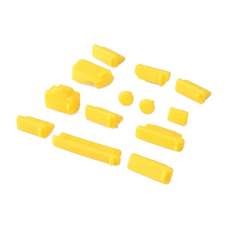13 in 1 Universal Silicone Anti-Dust Plugs for Laptop(Yellow)