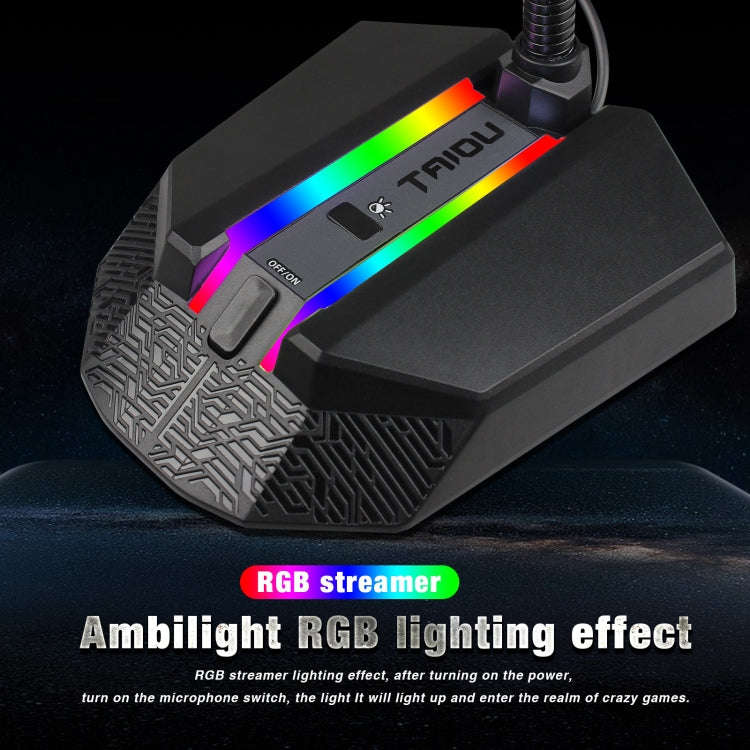 HXSJ TSP202 RGB Lighting Bendable USB Voice Chat Video Conference Microphone