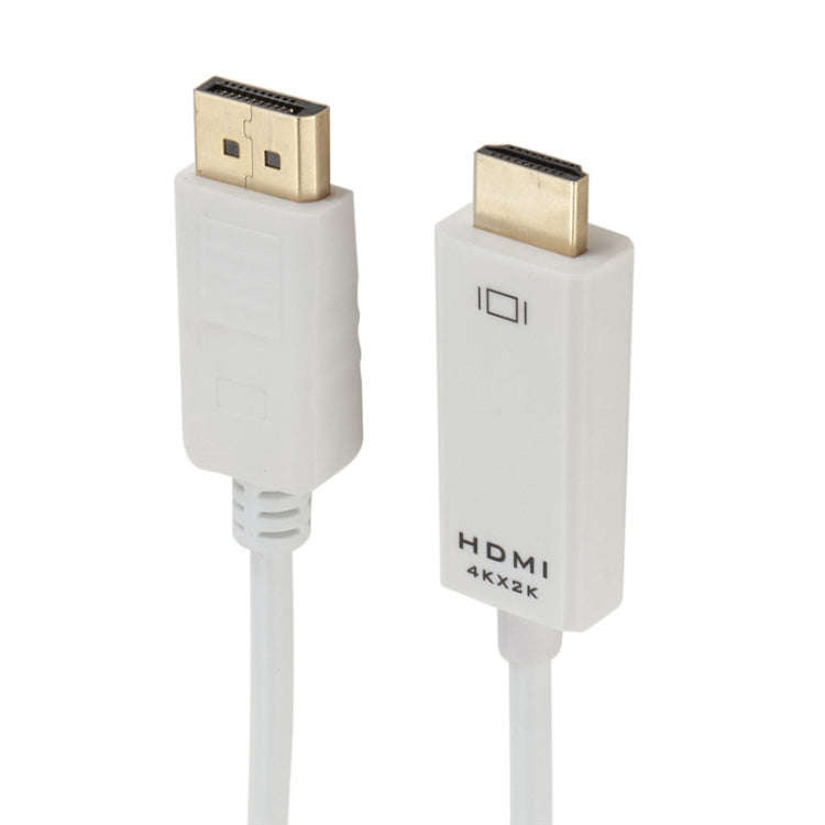 4K x 2K DP to HDMI Converter Cable, Cable Length: 1.8m(White)