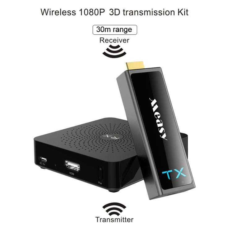 Measy W2H Mini2 60GHz Full HD 1080P Wireless 3D Transmission Kit, Transmission Distance: 30m, EU ...