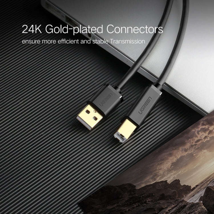 UGREEN USB 2.0 Gold-plated Printer Cable Data Cable, For Canon, Epson, HP, Cable Length: 1.5m