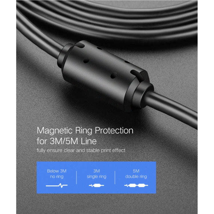 UGREEN USB 2.0 Gold-plated Printer Cable Data Cable, For Canon, Epson, HP, Cable Length: 1.5m