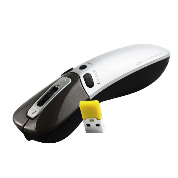 PR-05 2.4G Wireless 6D Gyroscope Fly Air Mouse Laser Pointer Pen Presenter for PC / Laptop Teachi...
