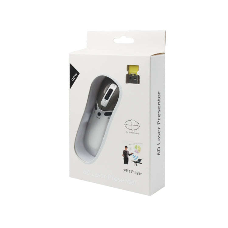 PR-05 2.4G Wireless 6D Gyroscope Fly Air Mouse Laser Pointer Pen Presenter for PC / Laptop Teachi...