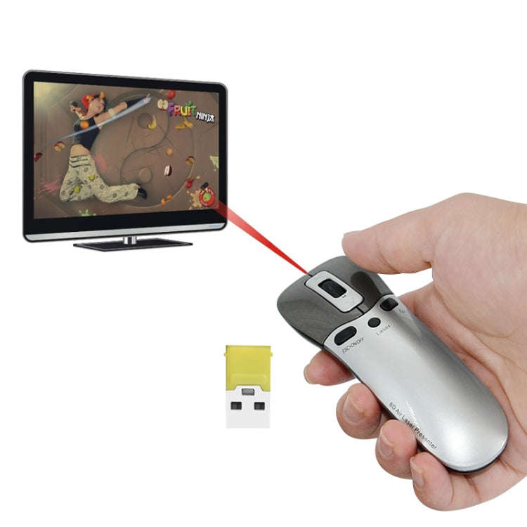 PR-05 2.4G Wireless 6D Gyroscope Fly Air Mouse Laser Pointer Pen Presenter for PC / Laptop Teachi...