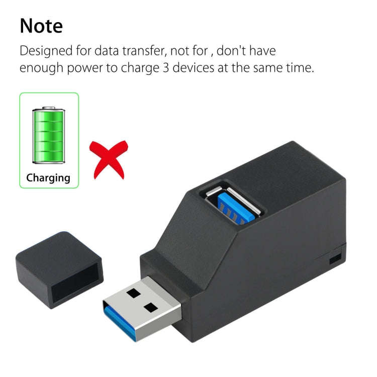 Portable Mini 2 x USB 2.0 + 1 x USB 3.0 HUB with Lanyard