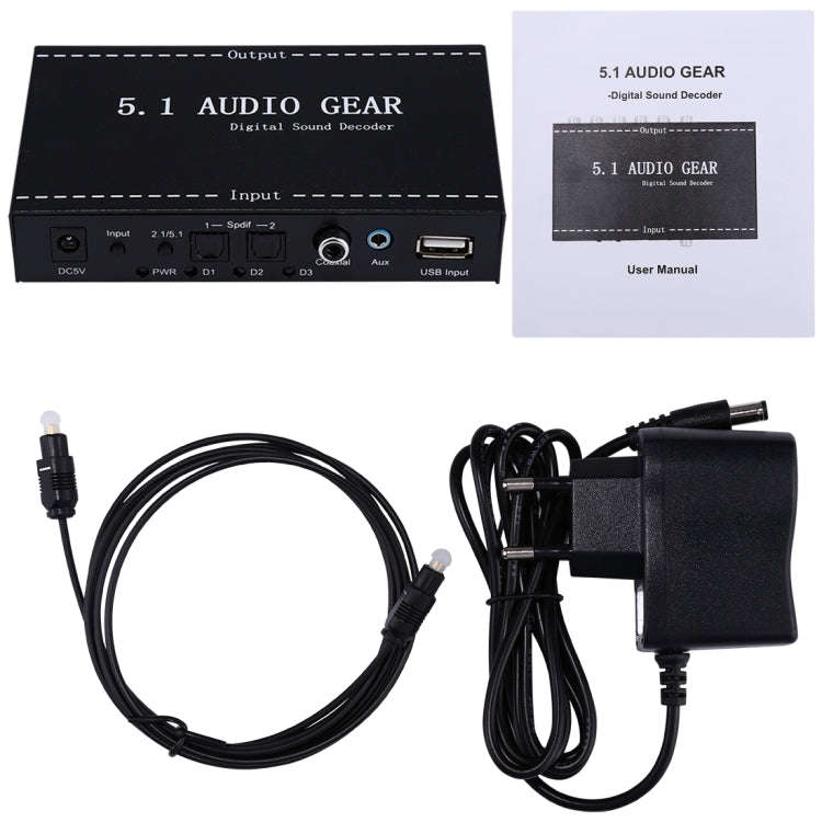 NK-A6L 5.1 Audio Gear Digital Sound Decoder, EU Plug