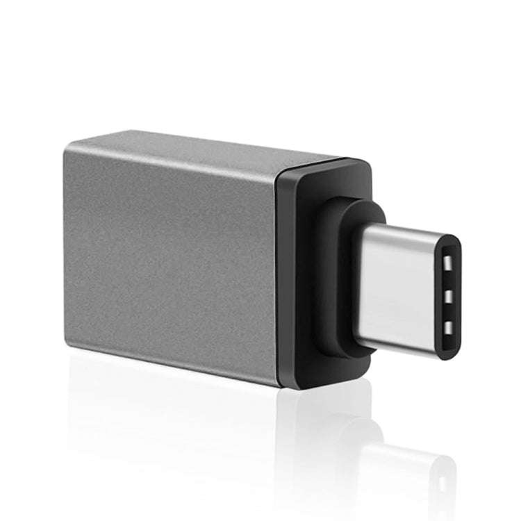 Aluminum Alloy USB-C / Type-C 3.1 Male to USB 3.0 Female Data / Charger Adapter(Grey)
