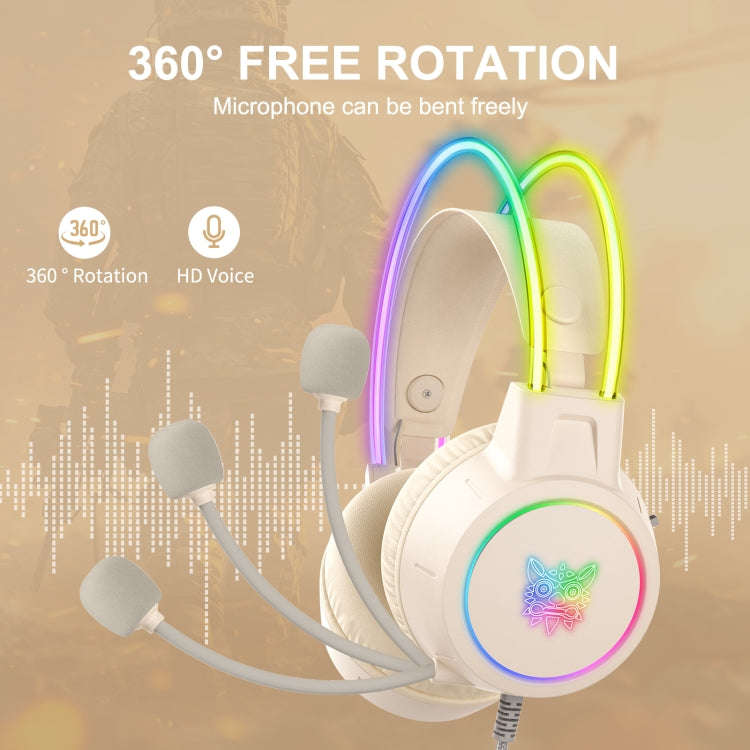 ONIKUMA X15 Pro Symphony Wired Gaming Headphone with Microphone(Beige)
