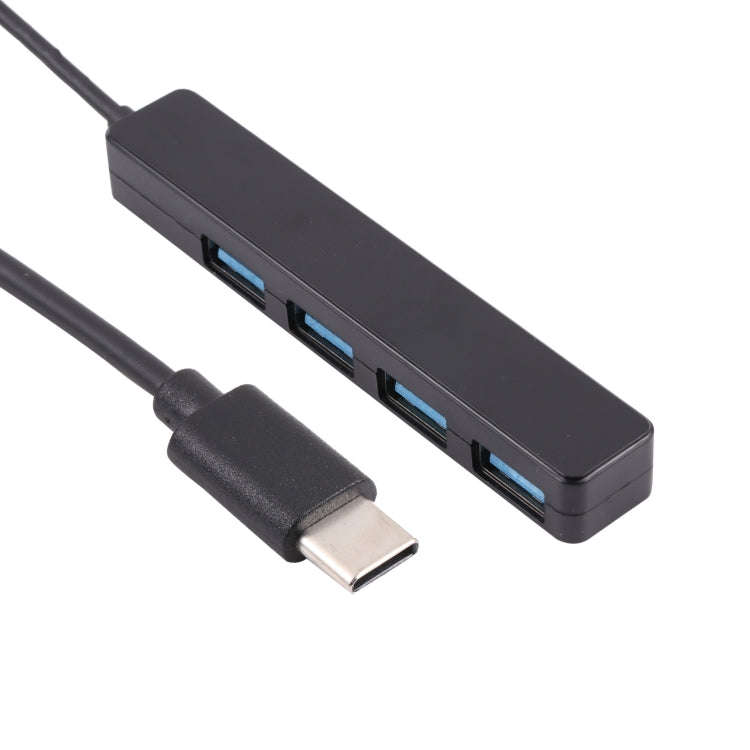 T-111 4 in 1 USB-C / Type-C to 4 USB Ports HUB Docking Station (Black)