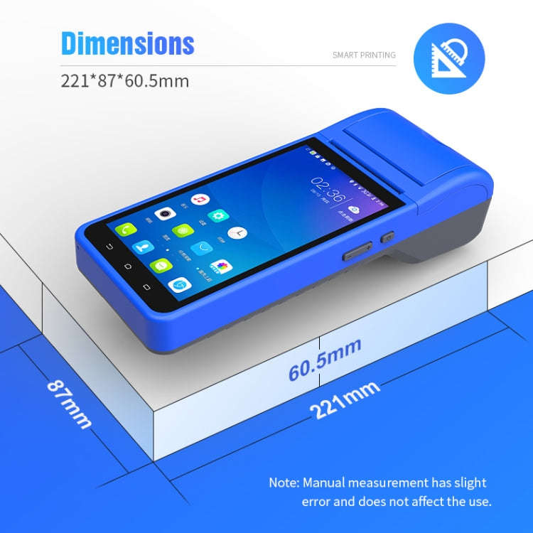 POS-6000 4G Version 2GB+32GB 58mm PDA Handheld 5.5 inch Barcode Two-dimensional Code Android Smar...