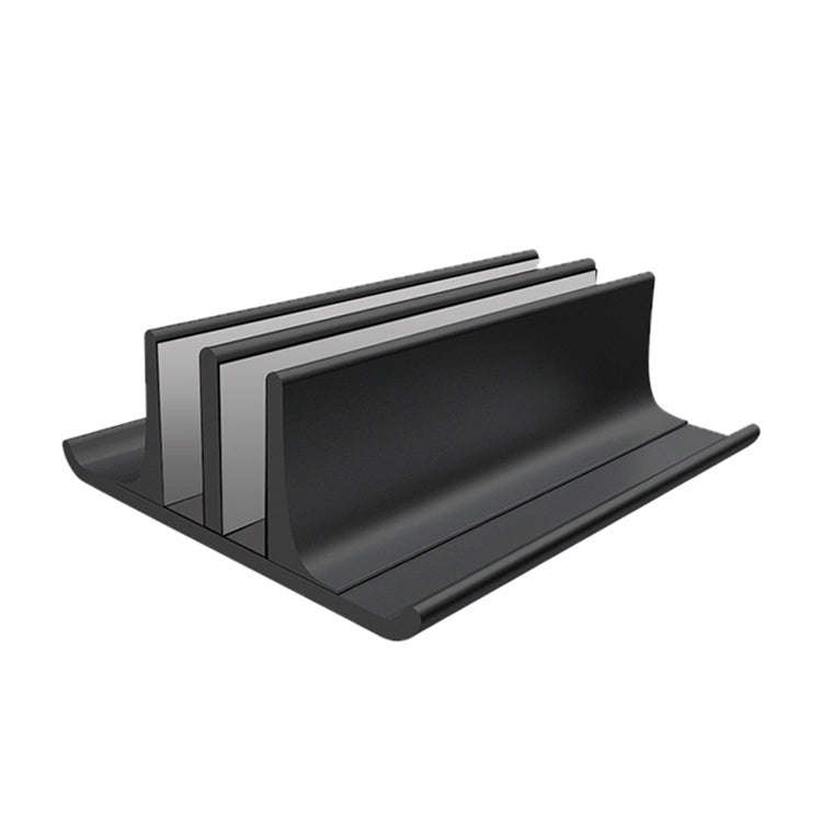 Universal Portable Aluminum Alloy Double Slot Width Adjustable Laptop Vertical Storage Stand Base...