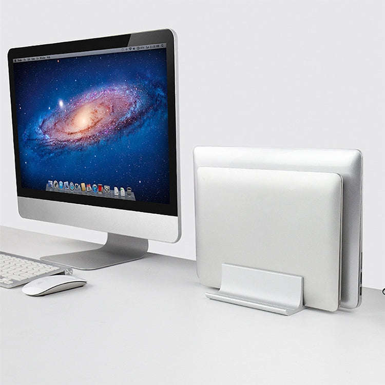 Universal Portable Aluminum Alloy Double Slot Width Adjustable Laptop Vertical Storage Stand Base...