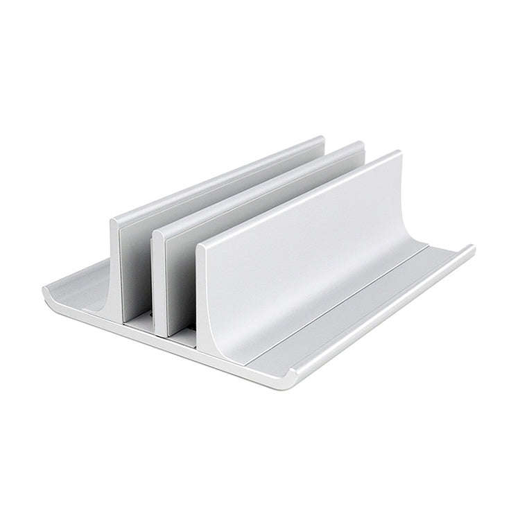 Universal Portable Aluminum Alloy Double Slot Width Adjustable Laptop Vertical Storage Stand Base...