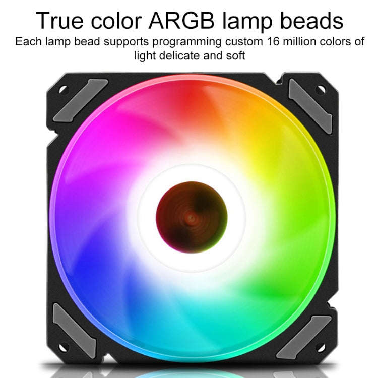 COOLMOON 12 Single Color RGB Light Remote Control Radiator Computer Case Cooler (Black)