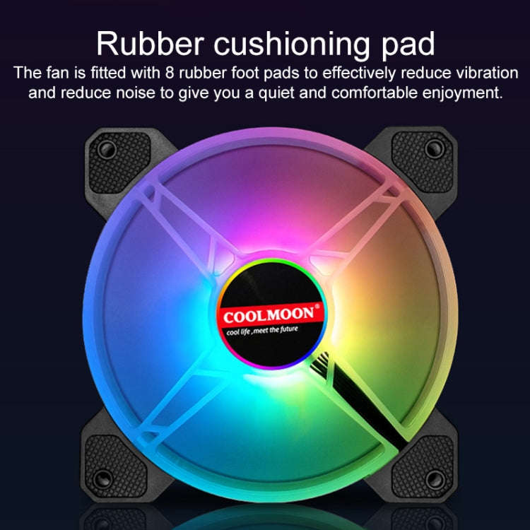 COOLMOON CM-JD1 Jade Ring RGB Case Cooler (Black)