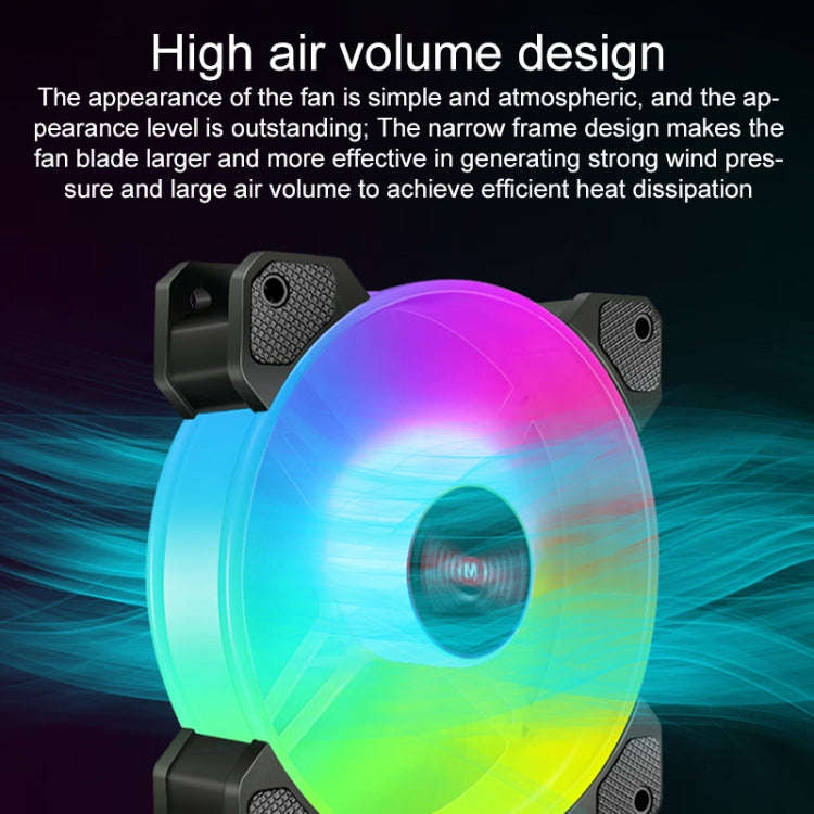 COOLMOON CM-JD1 Jade Ring RGB Case Cooler (Black)