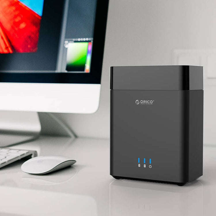 ORICO DS200U3 3.5 inch 2 Bay Magnetic-type USB 3.0 Hard Drive Enclosure with Blue LED Indicator(B...