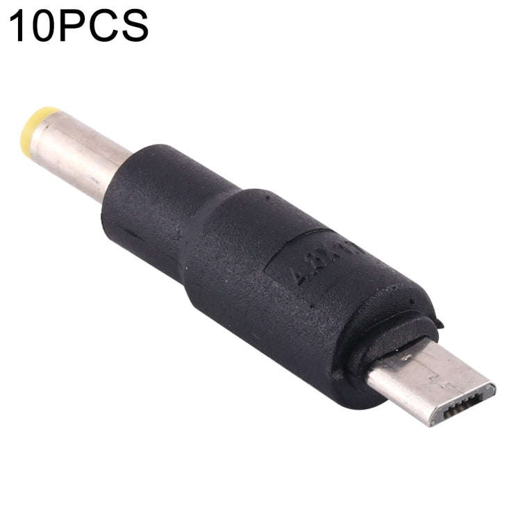 10 PCS 4.8 x 1.7mm to Micro USB DC Power Plug Connector