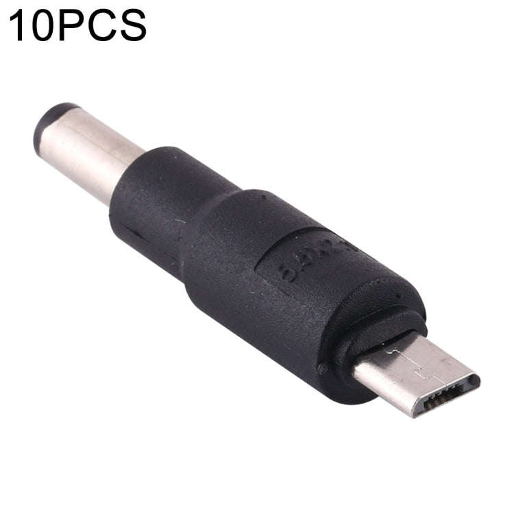10 PCS 5.5 x 2.1mm to Micro USB DC Power Plug Connector