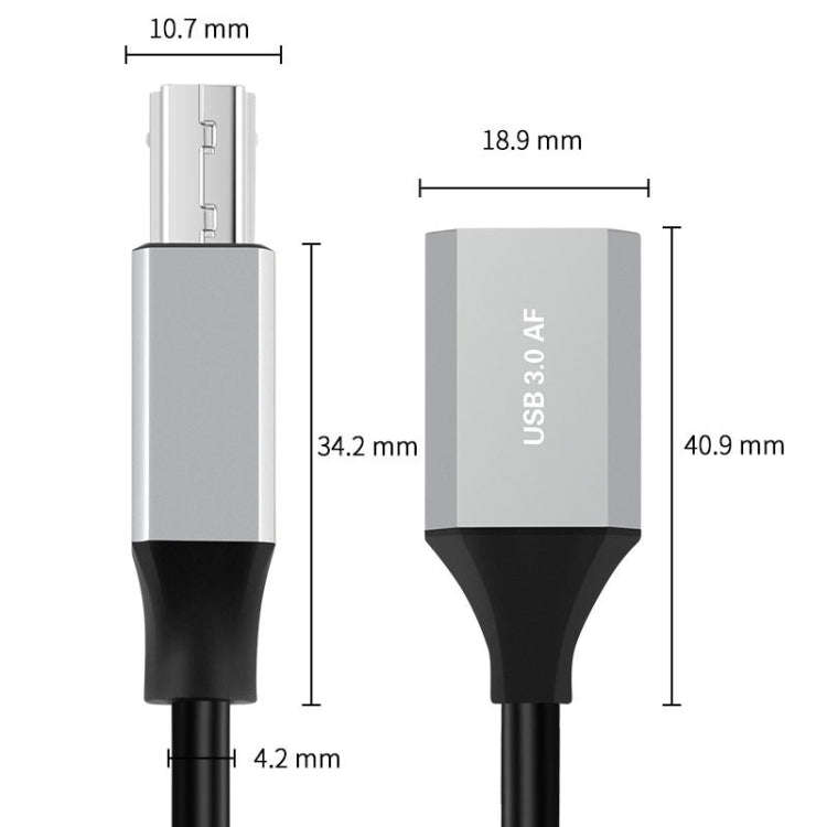 USB-C / Type-C 3.1 to USB 3.0 Male Square Port Printer Data Transmission Extension Cable, Length:...