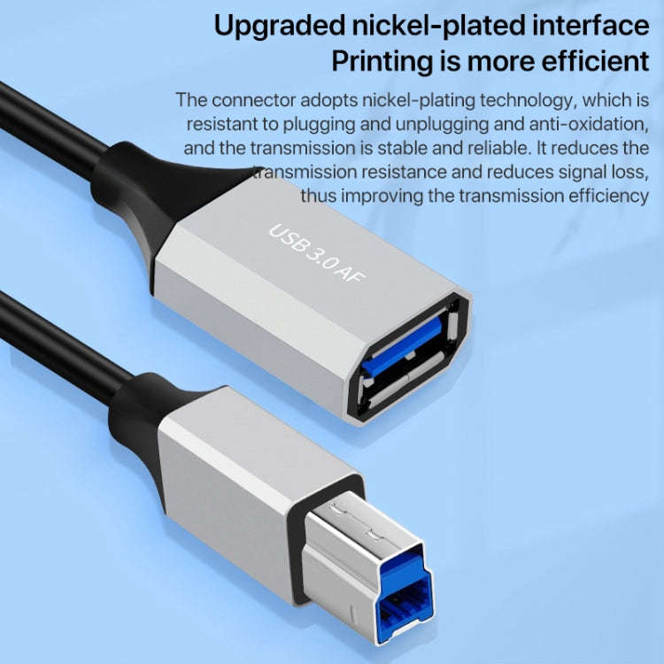 USB-C / Type-C 3.1 to USB 3.0 Male Square Port Printer Data Transmission Extension Cable, Length:...