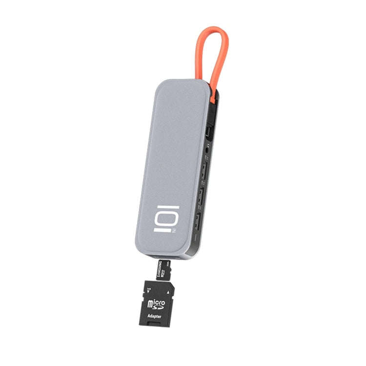 ROCK TR01 10 In 1 Type-C / USB-C to HDMI + VGA Multifunctional Extension HUB Adapter(Silver)
