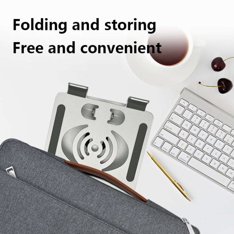 L-13 Aluminum Alloy Foldable Rotating Laptop/Tablet Stand (Grey)