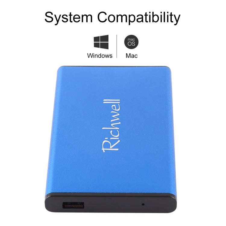 Richwell SATA R2-SATA-1TGB 1TB 2.5 inch USB3.0 Super Speed Interface Mobile Hard Disk Drive(Blue)